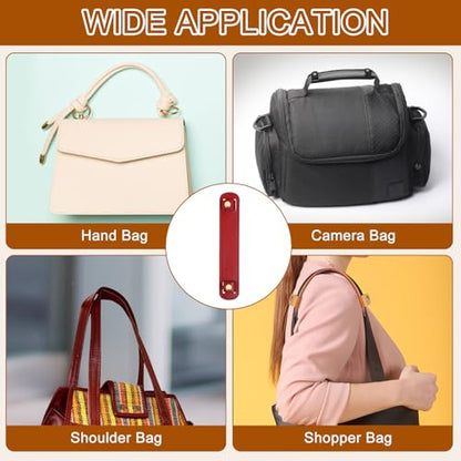 Generic 1 Pcs 8.98x1.65 Inch Leather Shoulder Strap Pad, Detachable Non-Slip Strap Covers for Tote Bags Backpacks Handbags, Red