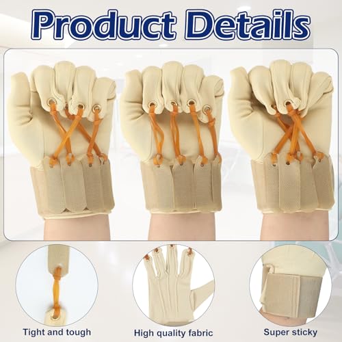 Cuffbow Deluxe Traction Exercise Glove Finger Flexion Exercise Glove for Handed Rehabilitation Increasing Strength Flexion of Joints and Fingers, Hand Exerciser, Small/Medium(Left) - color: Left