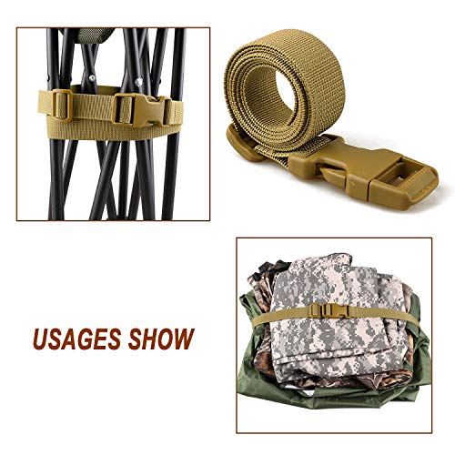 MAGARROW 40" 60" Strap Buckle Packing Straps Adjustable 1-Inch Belt Rope (Set of 10) (1" Wide - 40" Long, Tan) - color: Tan, size: 1" Wide - 40" Long