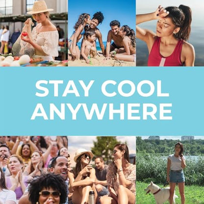 SHAKEitCOOL Large Cooling Shawl - Instant Heat Relief for Outdoor Events - color: Tie Dye