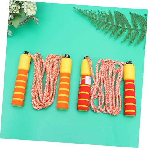 LIOOBO 2pcs Counting Jump Rope for Electronic Cotton Skipping Rope with Digital Counter for Workout and Exercise Games Red-yellow Orange-yellow