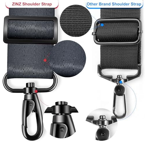 ZINMARK Shoulder Strap 59 inch, Extra-Thick Fixed Cushion Pad and Dual Clasps Universal Replacement Strap for Bags, Camera, Crossbody，Lawn,Mower -Dark Gray - color: Dark Gray