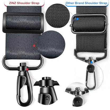 ZINMARK Shoulder Strap 59 inch, Extra-Thick Fixed Cushion Pad and Dual Clasps Universal Replacement Strap for Bags, Camera, Crossbody，Lawn,Mower -Dark Gray - color: Dark Gray