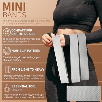 PhysKcal Pilates Kit, 15-Inch Pilates Ring with 1x Core Ball, 3X Resistant Loops and 2X Flex Bands, Home Pilates Equipment Set and Mat Pilates Essential Kit - color: Mist