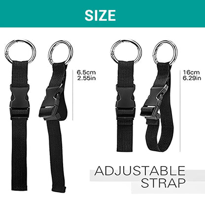 2 Pack Luggage Straps - Adjustable Suitcase Belts Travel Accessories - Jacket Gripper Arm Saver Easy to Carry Your Extra Bags (Orange) - color: Orange