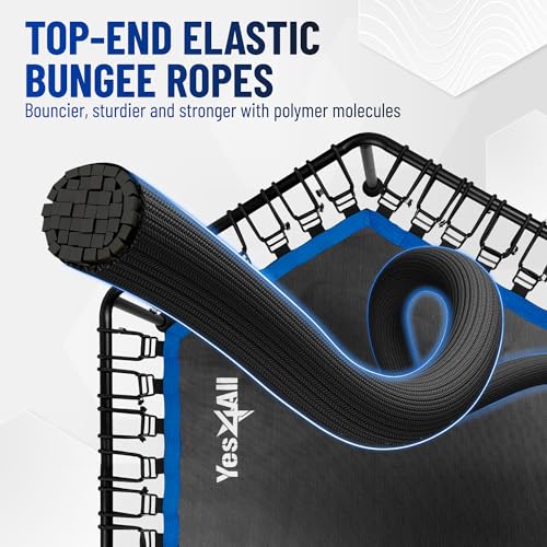 Yes4All Rebounder Trampoline for Adults, 48-Inch, 350 LBS Stable & Silent Exercise Trampoline for Rebounding, Jumping Cardio
