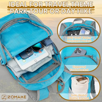 ZOMAKE Ultra Lightweight Hiking Backpack 20L, Packable Small Backpacks Water Resistant Daypack for Women Men(Light Blue) - color: Light Blue-a