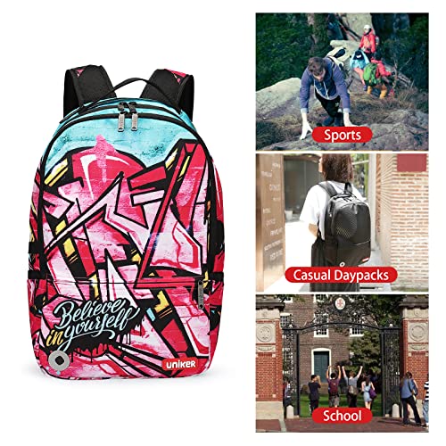 Graffiti Backpack for School, 20L Casual Daypack, Designer Laptop Backpack for 15.6 Inch Laptop - color: Street Style