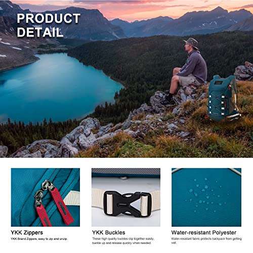 MOUNTAINTOP Hiking Backpack 35L Travel Backpack Lightweight Daypack for Men&Women Outdoor Camping - color: 6413-cobalt Blue
