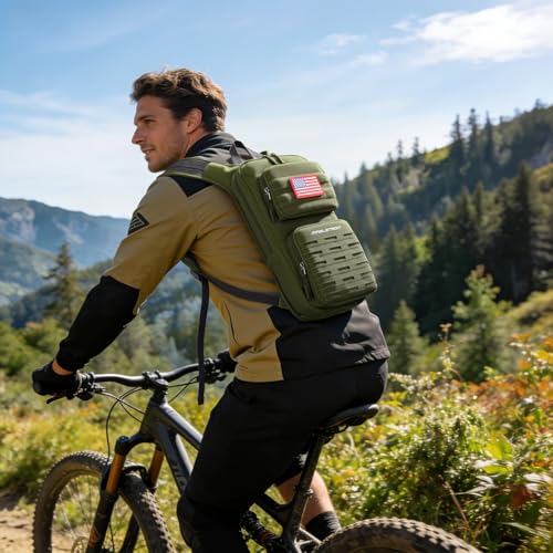 Maelstrom Tactical Hydration Backpack,Water Pack with 2L Water Bladder | BPA-free,MOLLE Compatibility,lightweight,insulated layer, Breathable back panel and shoulder,for running/hunting/cycling - color: Army Green