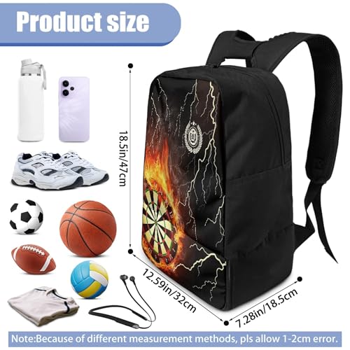 Boxing Dart Lightning Karate Baseball Sport Backpack Shoe Compartment Equipment Bags Gym Teenager Inner Pocket School Ball (Dart Fire design) - color: Dart Fire Design