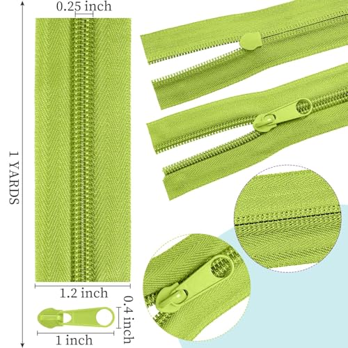 Syhood 24 Colors Zipper Repair Kit, #5 Nylon Coil Sewing Zippers Sewing Supplies Zipper Tape Zippers by The Yard with 96 Pcs Zip Pulls Sliders Purse Hardware for Bags Making(24yard,Gradient) - color: Gradient