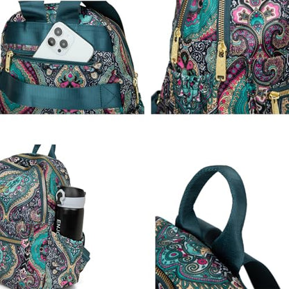 Pealwel Mini Backpack Purse for Women,Small Nylon backpacks for Ladies Backpacks Women Anti Theft Travel Bag (Bohemian) - color: Bohemian