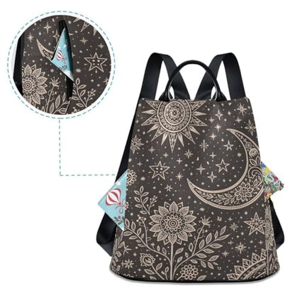 ALAZA Mandala Sun The Moon Stars Backpack for Daily Shopping Travel - color: Multi 2