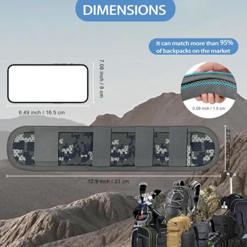 ZINMARK 2-Pack Shoulder Pad Anti-Slip Cushion Breathable Pad for for Laptop Bags, Messenger Bags, Briefcase Bags, Luggage Bags, Tool Bags, Travel Bags and Most Bags, Camouflage Gray - color: Camouflage gray
