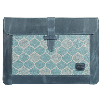 LONDO Leather Sleeve Compatible with MacBook Pro 14 & Air 13-13.3 Inch (M5, M4, M3, M2, M1, Pro, Max) & iPad Pro 12.9, Premium Top Grain Leather Laptop Bag, 2020 to 2026 Models - color: Blue, size: 13-14 inches