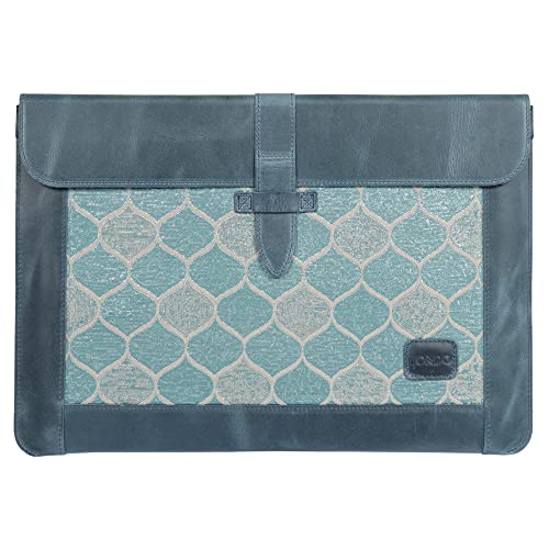 Londo Leather Sleeve Compatible with MacBook Pro 16 & MacBook Pro 15 Inch (M5, M4, M3, M2, M1, Pro, Max), Premium Top Grain Leather Laptop Bag, 2020 to 2026 Models - color: Blue, size: 15-16 inches