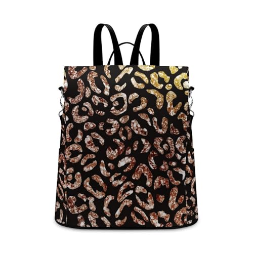 Women Fashion Backpacks Gradient Bling Leopard Print Handbags for Women Anti Theft Fashion Back Pack Shoulder Bag - color: Gradient Bling Leopard Print, size: No Custom