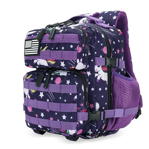 9L Mini Tactical Backpack for Men and Women Tactical Backpack Small for Hiking Small Tactical Bag Fitness Pack - color: Purplestar