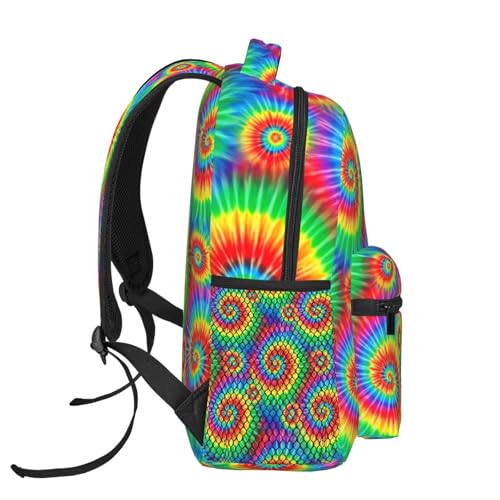 Commuter Laptop Backpack Colorful Rainbow Tie Dye, Lightweight Water Resistant Daypack with Inner Pocket for Work, Office - color: Pattern (11)