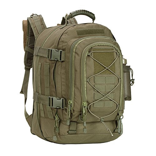 Large Tactical Backpack for Men Military Backpack with DIY System for Travel, Work,Camping,Hunting,Hiking,Sports (GREEN) - color: Green