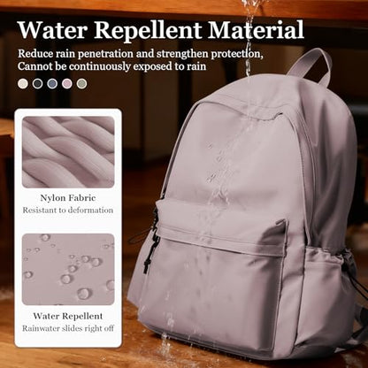 High School Bags Casual Daypack For Men Women Lightweight College Bookbag Waterproof Purple School Backpacks For Girls Boys Travel Laptop bag - color: A4-purple