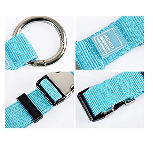 2PCS Add a Bag Luggage Strap Jacket Gripper,Heavy Duty Luggage Straps Carry-on Baggage Suitcase Straps Belts Travel Accessories (Black/Blue) - color: Black/Blue
