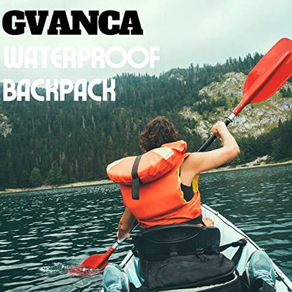 Waterproof Roll Top Kayak Dry Backpack, Floating Outdoor Dry Sack Boating Sailing Canoeing Rafting Fishing Camping 35L Black - color: Black, size: 35L
