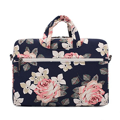 canvaslife White Rose Laptop Bag, 14-15.6 Inch | Shoulder Messenger - color: White Rose