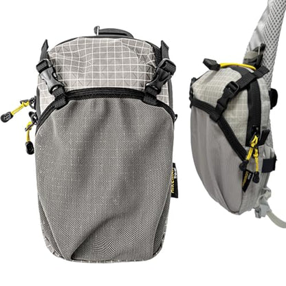 Backpack Shoulder Strap Pouch - Waterproof Strap Pack Phone Pouch, Backpack Strap Pocket Attachment Bag, Small Crossbody Bag Waist Pack for Sports Hiking Camping - color: Grey