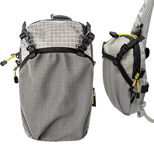 Backpack Shoulder Strap Pouch - Waterproof Strap Pack Phone Pouch, Backpack Strap Pocket Attachment Bag, Small Crossbody Bag Waist Pack for Sports Hiking Camping - color: Grey
