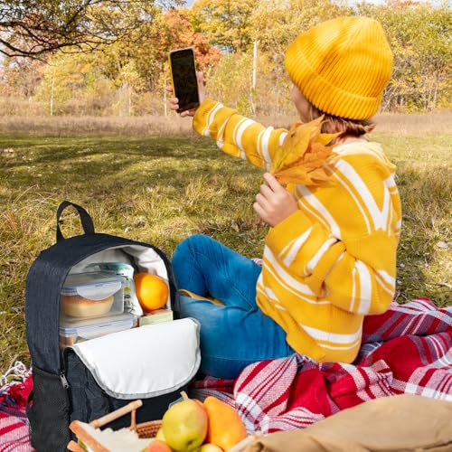 MIER Insulated Backpack Cooler Small Leakproof Lightweight Cute for Women Men to Work, Picnics, Camping, Park Day Trips, 15 L - color: Dark Blue