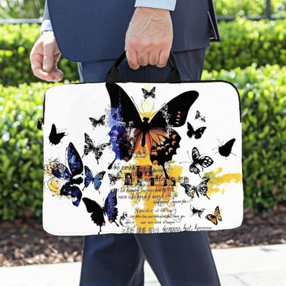 15-Inch Laptop Sleeve – Stylish, Lightweight, Shockproof, Water-Resistant Case for Lenovo, HP, Dell, Asus Notebooks - Cute Butterfly - color: Cute Butterfly 2