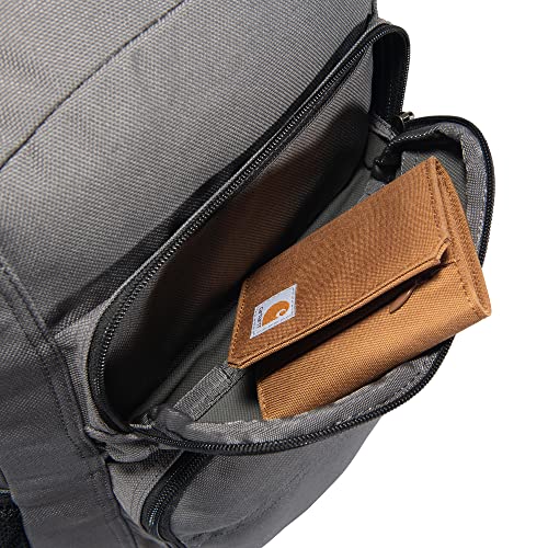 Carhartt 27L Single-Compartment Backpack, Durable Pack with Laptop Sleeve and Duravax Abrasion Resistant Base, Gray - color: Grey
