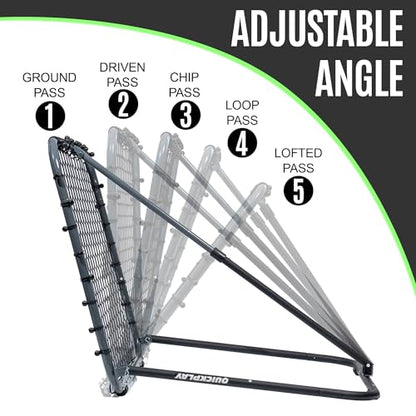 QuickPlay Pro Soccer Rebounder Net (2 Sizes) - Ball Rebounder Soccer Net, Heavy Duty, Adjustable Angle, with Galvanized Steel Frame & Rubber Feet, Soccer Training Equipment for Grass, Turf & Indoors - style: 3x3'