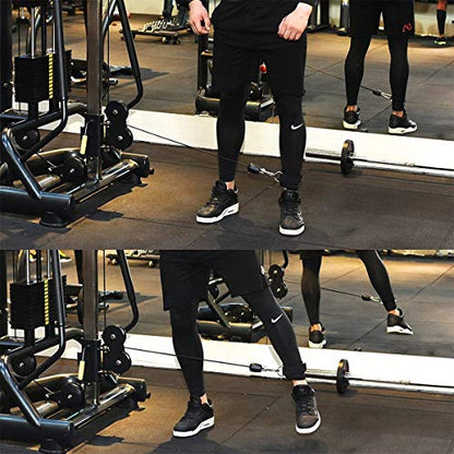 Ankle Straps Neoprene Padded Fitness Wrist Cuffs with D Ring High Strength Exercises Gym Pulley Strap for Cable Machines (Black 2 Pack)