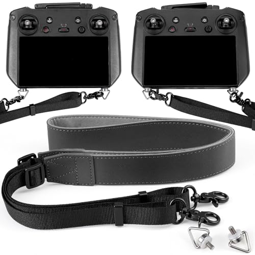 FMOST Drone Neck Strap for DJI RC 2, RC Pro 2, Mavic 4 Pro Controller, PU Leather Lanyard Compatible with DJI Flip, Mini 4 Pro, Mini 3, Air 3S, Mavic 3, Foldable Screw, Tool Free Install