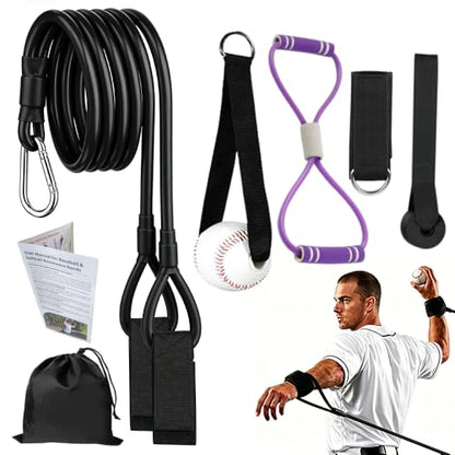 Resistance Bands for Baseball Pitchers, Professional Pitching Bands Baseball & Softball Throwing Trainer, Resistance Bands for Arms, Baseball Training Bands for Youth and Adult Pitching Workout