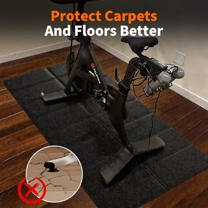 Walking Pad Treadmill Mat for Carpet Floors,63x30 Hardwood Floor Protection, Mats for Under Walking pad/Treadmill/Bike/Exercise Equipment on Carpets, Noise Shock Absorption, Stationary - size: 63"L x 30"W x 0.2"Th