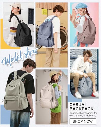 Blue Backpack for School, High School Bookbag Back Pack for Teens Girls Boys, Lightweight College Backpack Book Bag for Women Men, Simple Casual Daypack Backpack Mochilas Escolares para Adolescentes - color: Blue School