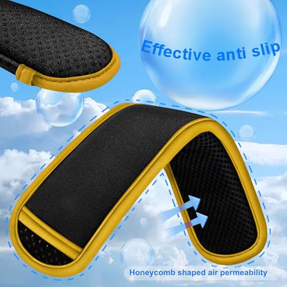Hseok 60 Inch Shoulder Strap, Ultra-Thick and Padded with Metal Swivel Hooks for Laptop Messenger and Crossbody Canvas Bags - color: Black Yellow