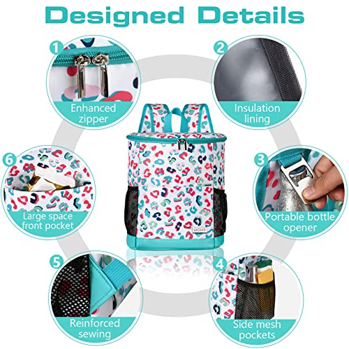 Wolka Cooler Backpack 30 Cans,Portable Backpack Coolers Insulated Leak Proof,Waterproof Soft Sided Cooler Bag for Travel,Beach,Camping,Picnic,Lunch Backpack for Women (Water Elf) - color: Water Elf