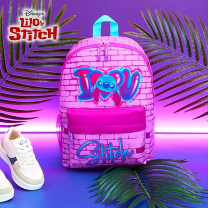 Disney Stitch Backpack for Girls Teens School Bag Kids Book Bag School Supplies Gifts (Pink) - color: Pink