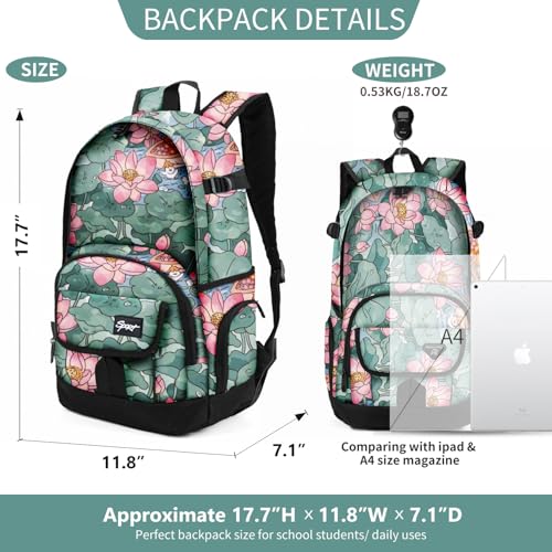 rickyh style School Backpack Travel Bag for Men & Women Lightweight College Back Pack with Laptop Compartmen - color: 04hh