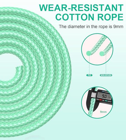 Jump Rope for Women Men, Fitness Jumprope for Women Workout, Adjustable Adult Exercise Skipping Rope - color: Pink+Green