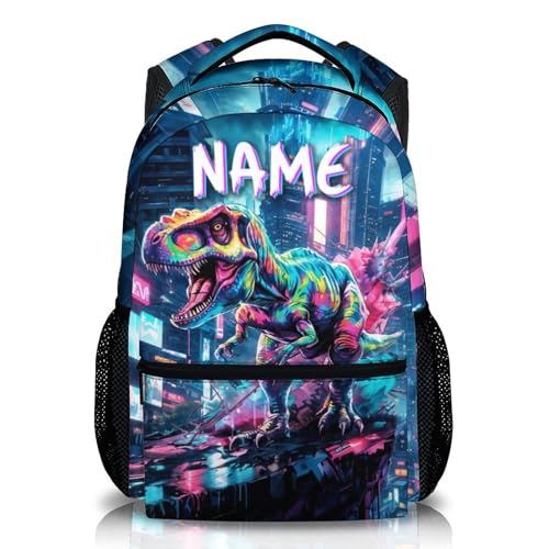 Boys Backpack, Personalized Dinosaur Backpacks, Boys Gift, Cool Dinosaur Bookbags for Kids 6-8, Bookbag for School Travel Camping - color: Color-2
