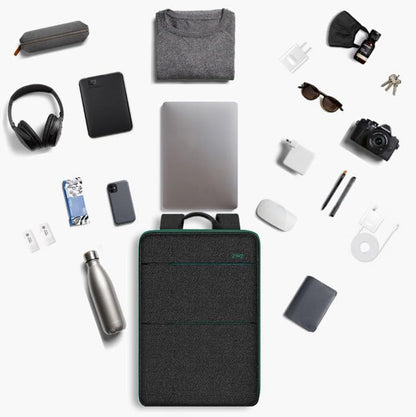 ZINZ Slim & Expandable Laptop Backpack 15 15.6 16 Inch Case, Water Resistant Travel Backpack Compatible with MacBook Pro/Neo 16" 15", Dell XPS 15 16 and Most 15" 15.6" 16" Notebooks，BK01GR01 - color: Bk01gr01, size: 15"-16"