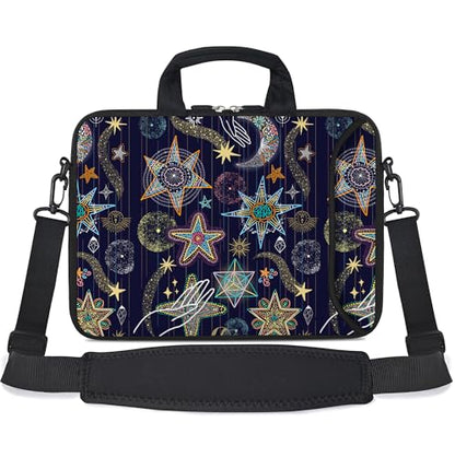 RICHEN 10 inch Messenger Bag Carrying Case with Handle Accessory Pocket Fits 7 to 10-Inch Laptops/Notebook/Kids Tablet (7-10.2 inch, Stars) - color: Stars, size: 7-10.2 inch