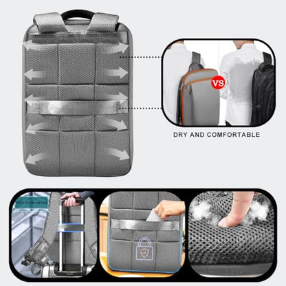 ZINZ Slim and Expandable 15 15.6 16 Inch Laptop Backpack Anti Theft Business Travel Notebook Bag with USB, Multipurpose Large Capacity Daypack for Men & Women,G01OG01 - color: G01og01