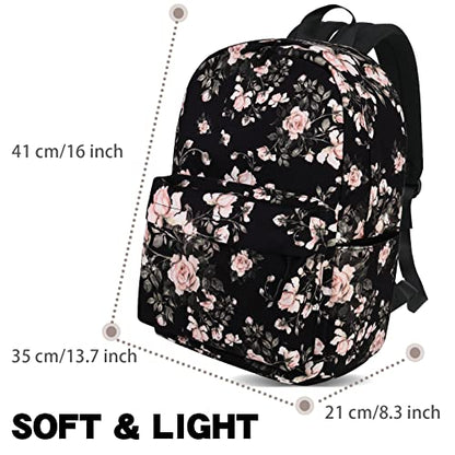 Travel Backpack for Men and Women,Classic Mini Backpack,Hiking, Lightweight Casual College Bookbag Daily Bag Daypack for Travel,Work,Gym (Flower) - color: Flower